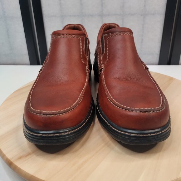 Johnston & Murphy Colvard Moc Toe Venetian Cognac Waterproof Loafer Men US 10M - Picture 3 of 14